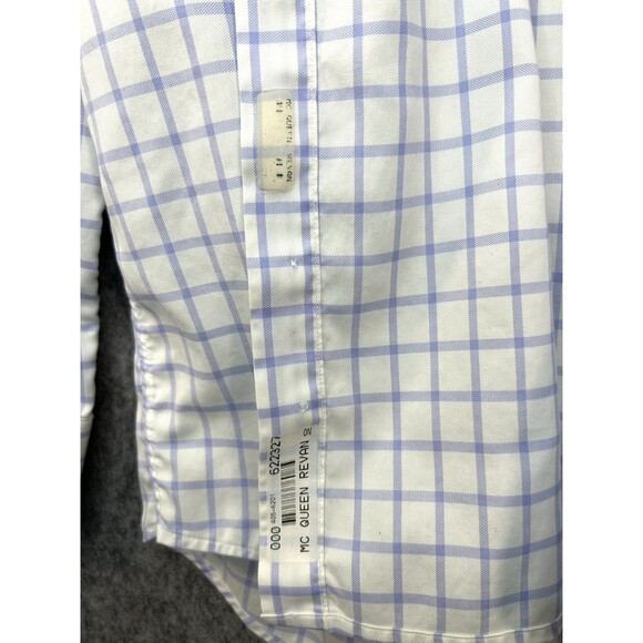 ETON Contemporary Fit Dress Shirt 41/16 Large Gingham Floral Flip Cuff - Picture 3 of 13